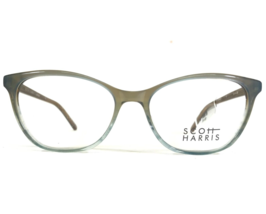 Scott Harris Eyeglasses Frames SH-626 C1 Clear Brown Blue Cat Eye 53-16-130 - £55.35 GBP