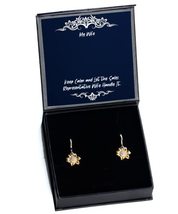 Cute Wife Sunflower Earrings, Keep Calm and Let The Sales Representative... - $48.95