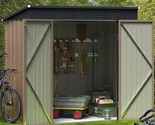 Outdoor Storage Shed All Weather 6Ftx4Ft Metal Garden Shed With Lockable... - $413.99