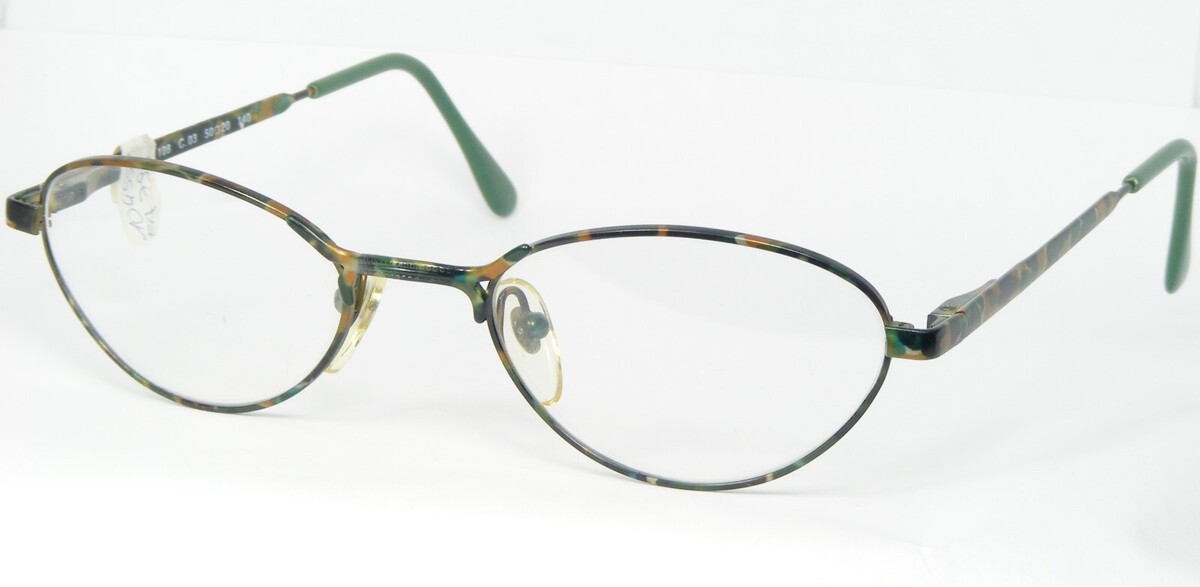Vintage KUMPFMULLER 108 03 Vert Multicolore Unique Rare Lunettes 50-20-1... - $49.26