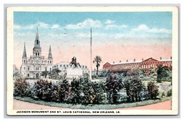 Jackson Civil War Statue New Orleans Louisiana LA WB Postcard Y8 - £2.30 GBP