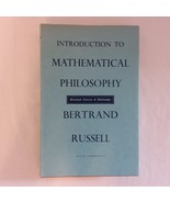 Introduction to Mathematical Philosophy by Bertrand Russell, 1956 hardco... - €63,40 EUR
