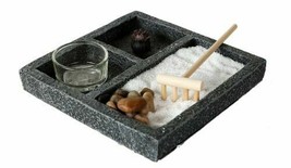 Square Buddha Zen Garden Set Lotus Incense And Candle Holder Meditation Kit - £22.36 GBP