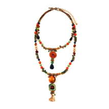 Stunning Boho Style Playa Collection Beaded Hi-Low Necklace by Treska - £35.88 GBP