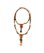 Stunning Boho Style Playa Collection Beaded Hi-Low Necklace by Treska - £36.69 GBP