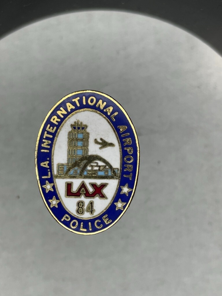 Olympic Summer Games Lapel Pin Los Angeles 1984 LAX Airport Police Inter... - $19.80