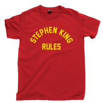 Stephen King Rules T Shirt, Monster Squad Horror Movies Men&#39;s Cotton Tee Shirt - £11.21 GBP