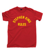 Stephen King Rules T Shirt, Monster Squad Horror Movies Men&#39;s Cotton Tee... - £11.18 GBP