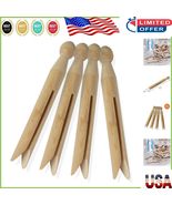 Classic Round Wooden Clothespins, 100-Piece Pack - Ideal for Home &amp; Craf... - $298.02 MXN