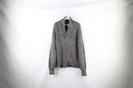 Vtg 90s American Eagle Outfitters Mens Large Wool Blend Knit Shawl Sweater USA - £55.22 GBP