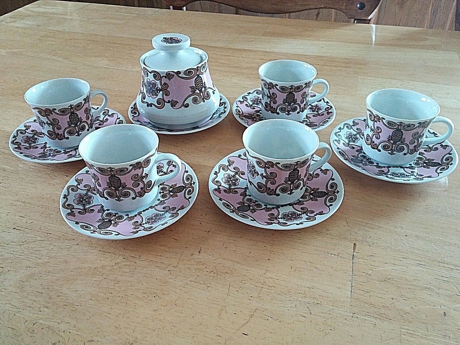 FACON LIMOGES HAND-PAINTED 12 PC MINIATURE TEA SET-EXCELLENT-1 CUP MISSING Item image 2
