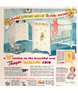 1956 Thayer Baby Duckling Cribs Advertisement Vintage Furniture DWYY6 - $366.69 MXN