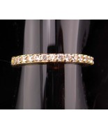 Genuine 17 Diamond wedding band - engagement vintage promise ring- sweet... - £131.89 GBP
