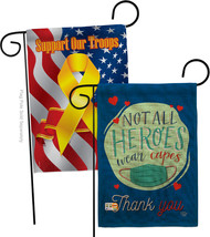 Thank You All Heroes Burlap - Impressions Decorative Support Our Troops Garden F - £27.62 GBP