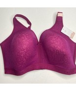 Lane Bryant CACIQUE Lace Cotton NO WIRE Bra PURPLE 48DD 50D 52C 46DDD 44... - $67.03 CAD