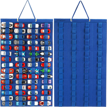 Hanging Storage Organizer for Toy Cars Felt Display Case Hold up 60 Toy ... - $23.87