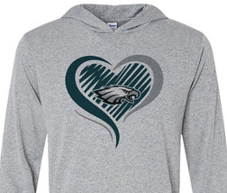 Philadelphia Eagles - Heart of Brother Love - Long Sleeve Hoodie T-Shirt - £15.93 GBP+