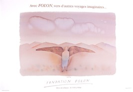 Jean-Michel FOLON Affiche vintage vers d&#39;autres voyages imaginaires 2005 - £68.44 GBP