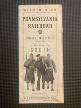 July 1944 WWII Cover PENNSYLVANIA RAILROAD NY and South Time Table Pamph... - $173.97 MXN