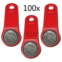 iButton tag TM Card DS1990A-F5 with wall-mounted holder of Door Access 100P Red - £64.09 GBP