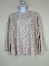 NWOT Old Navy Womens Plus Size 4X Pink Textured Stripe T-shirt Long Sleeve - £14.15 GBP
