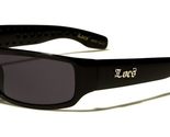 Locs Glossy Black Slim Sleek Wrap Around Sunglasses with Black Super Dar... - $9.75