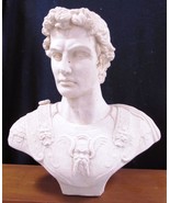 Large Vintage Patinated Cast Concrete Bust of Julius Caesar  - $957.54 CAD
