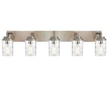Bathroom Vanity Light Fixtures, 5 Light Brushed Nickel Modern Wall Sconc... - £247.87 GBP