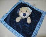 Garanimals tan puppy dog blue minky dot Baby Security blanket Lovey Satin  - $10.39