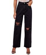 Womens High Waisted Baggy Mom Jeans-Ripped-Distressed: Size Medium - €8,51 EUR