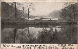 Delaware River Pier and Canal 1906 Frenchtown NJ to Flemington Postcard B26 - £15.63 GBP