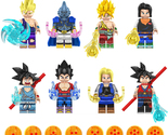 8Pcs Dragon Ball Minifigures Kid Goku Gohan Majin Buu Vegeta Mini Building Block - $19.43