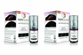 LOT 4 Hairology Hair Thickening Fibers Dark Brown to Black 5.3g Ea NEW SEALED - £26.61 GBP