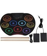 Electronic Drum Set, Electronic Drum Pad Portable Colored Hand, Seven Co... - $43.95