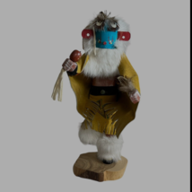 Vintage Morning Singer Signed Kachina Doll Vintage  Native American Leat... - £75.93 GBP