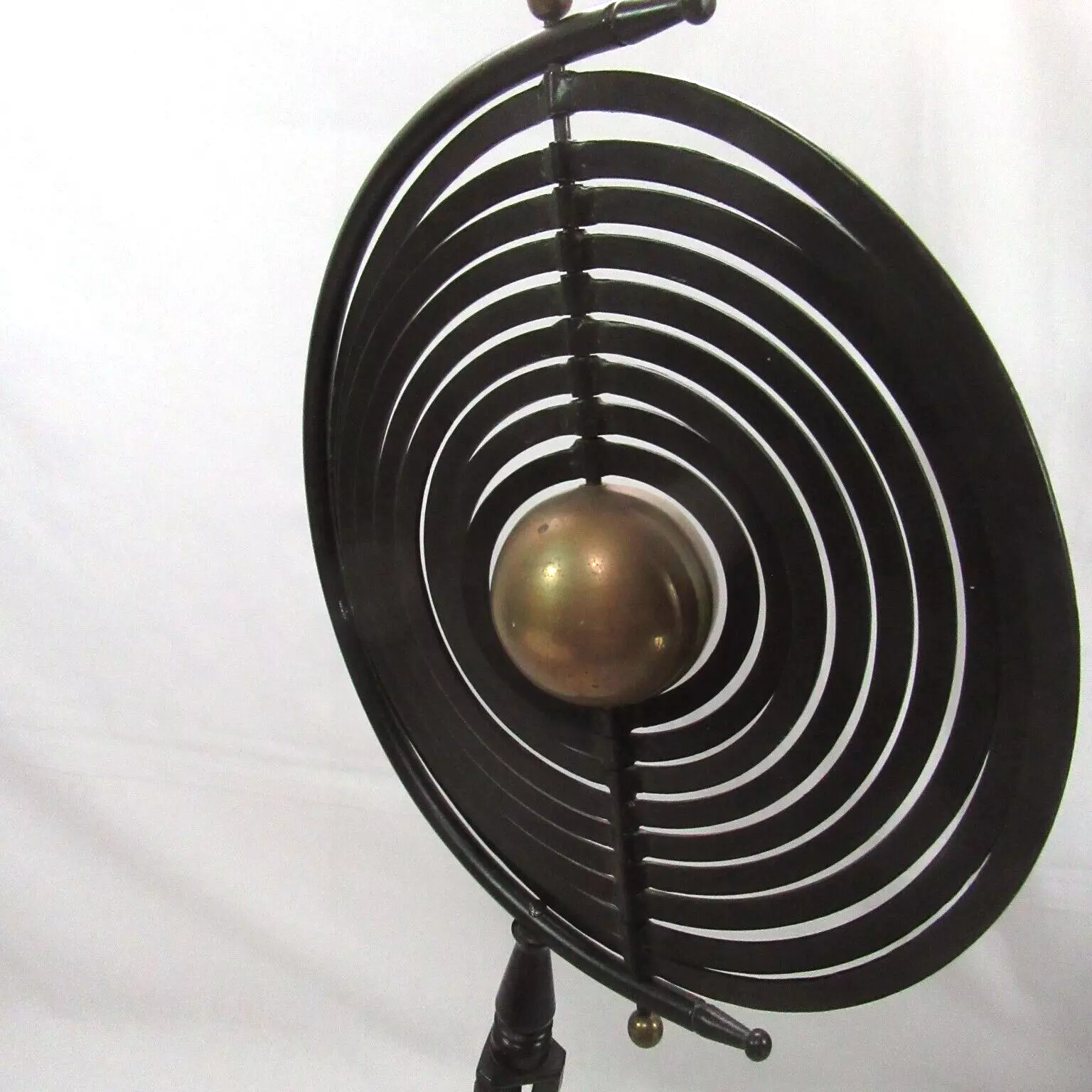 Armillary Solar Sphere Orbit Metal and Brass 25-inch Art Sculpture Item image 3
