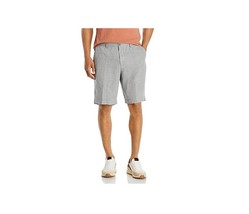 The Men&#39;s Store at Major Dept Store Linen Micro-Houndstooth Sport Shorts Grey-36 - £40.08 GBP