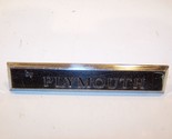 1963 PLYMOUTH VALIANT TRUNK LID EMBLEM &quot; BY PLYMOUTH &quot; OEM - £49.54 GBP