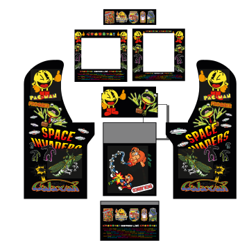 Arcade1up 60 IN 1 Arcade 1up arcade design/Arcade vinyl decals Cabinet graphics