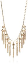 Jules Smith 17.5&quot; + 2.25&quot; Gold Plated Fringe Drop Necklace NWT - £23.17 GBP