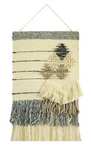 Bohemian Tassel Wall Tapestry Blended Wool Handmade Modern Wall Hanging  24x40" - $46.74