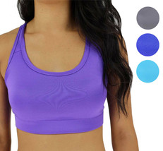 Women&#39;s W Sport Athletic Gym Sport Fitness Workout Sports Bra Crop Tops AP-4823 - £8.25 GBP