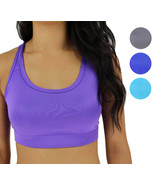 WOMEN&#39;S W SPORT ATHLETIC GYM SPORT FITNESS WORKOUT SPORTS BRA CROP TOPS ... - £8.38 GBP