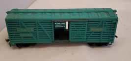 Vintage Mantua Santa Fe  A.T. &amp; S. F. 80680 Cattle Car Green Doors Work Used VTG - £7.91 GBP