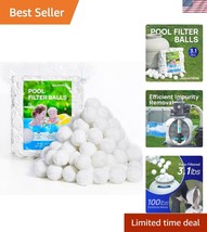 Crystal-Clear Water with 3.1 lbs Pool Filter Balls - Replaces 100 lbs of... - $784.64 MXN