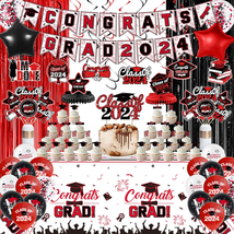 Red Black White Graduation Party Decoration 2023,Class of 2023 Graduatio... - $38.16