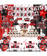 Red Black White Graduation Party Decoration 2023,Class of 2023 Graduatio... - £29.88 GBP