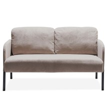 Beige Polyester Sofa: Modern Loveseat for Small Spaces - $216.99