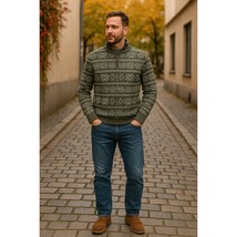 Vineyard Vines 1/4 Zip Sweater Mens Fair Isle Lambswool Cashmere Small - $84.99