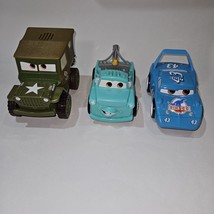 3 Disney Cars Shake N Go Lot Sarge Jeep Aqua Mater Dinoco NEW BATTERIES - $39.55